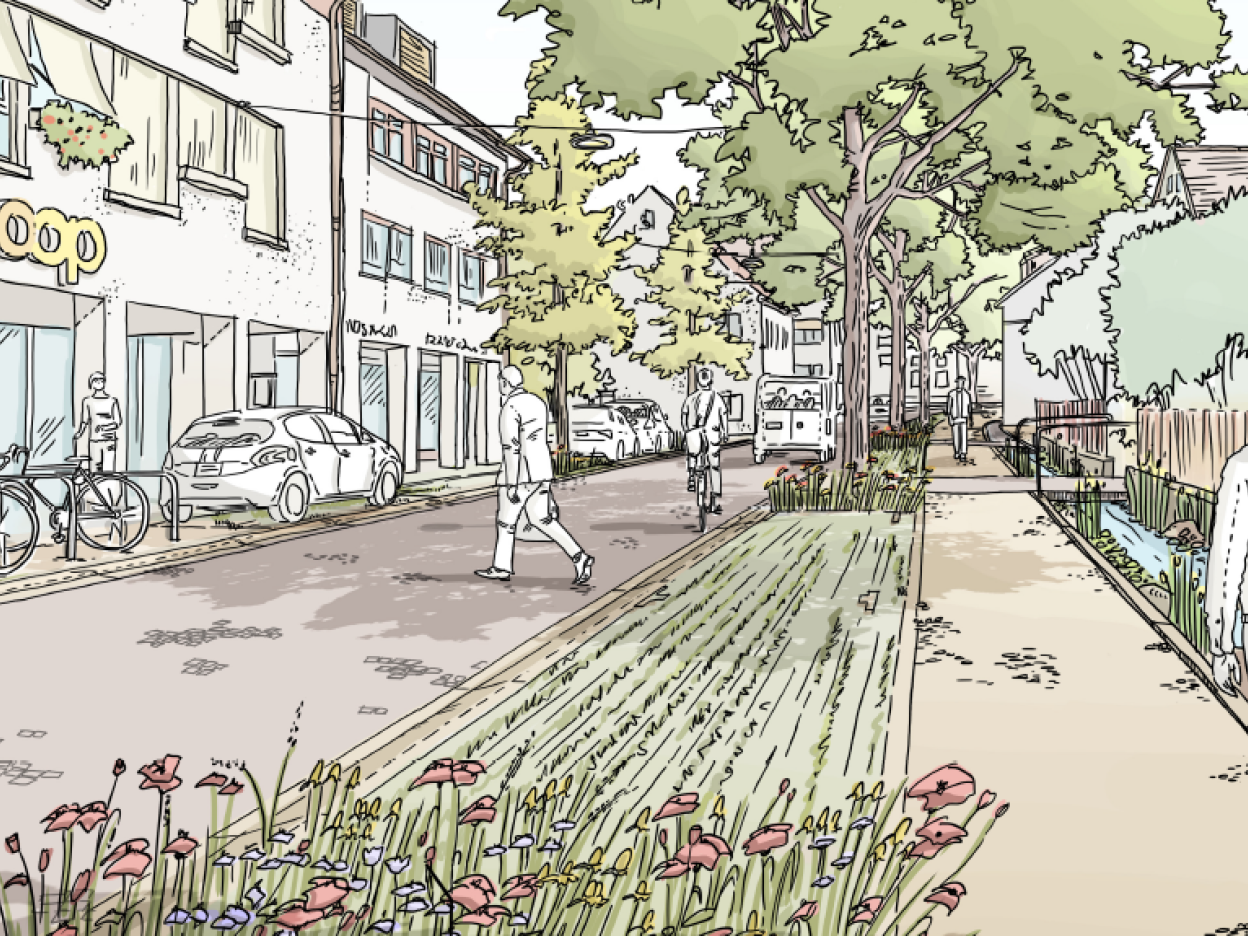 Aus dem Projekt «Hochwasserschutz Dorf und Erneuerung Ermitagestrasse»